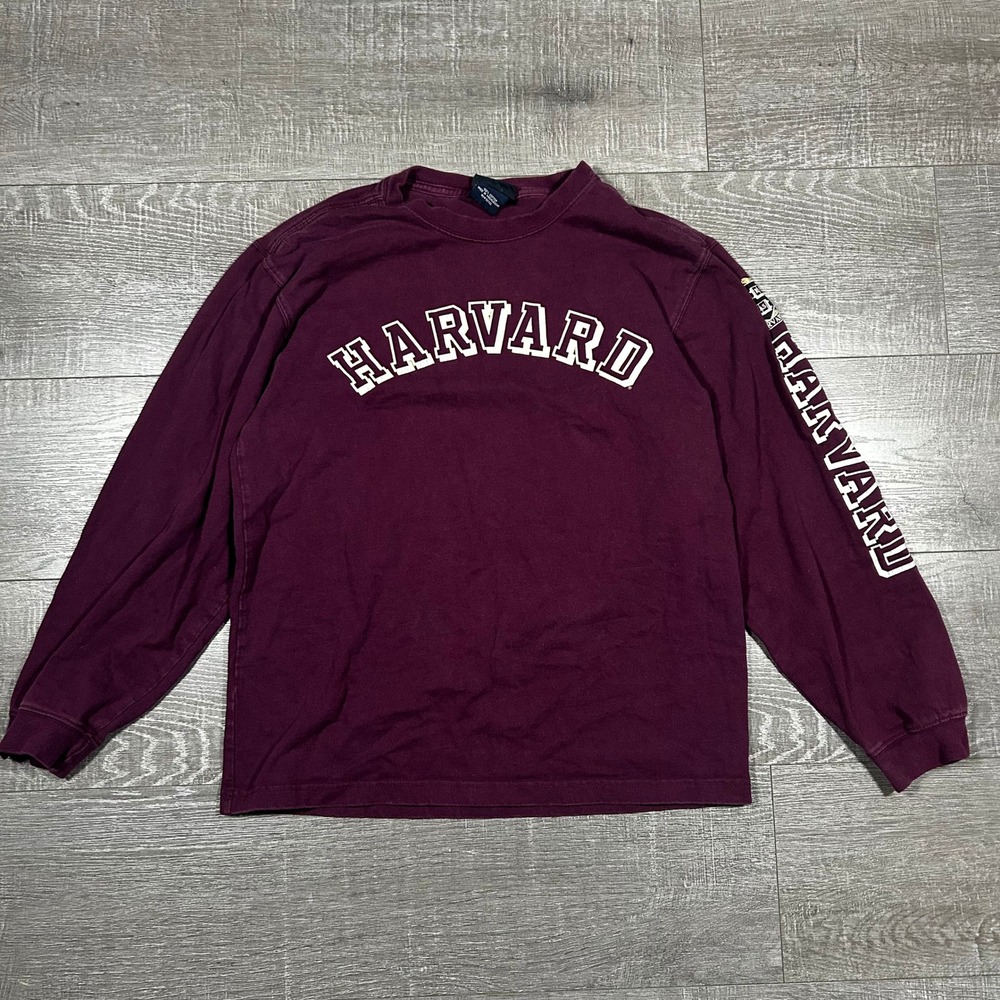 JanSport Harvard University Long Sleeve T-Shirt Maroon Small Collegiate‎ Crest